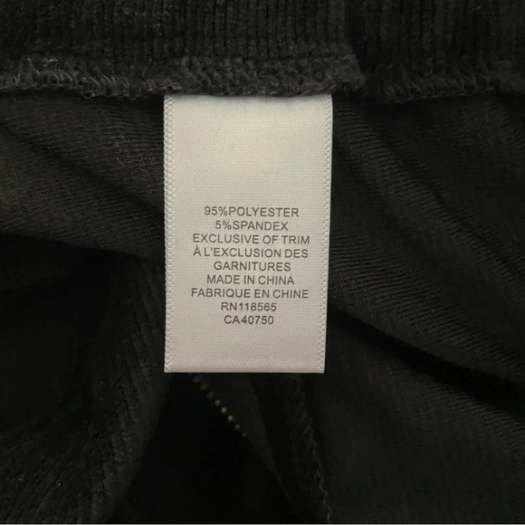 Celestial Blue Black Corduroy Ribbon Detail High Rise Loose Leg Pant Women’s Med - Picture 10 of 12